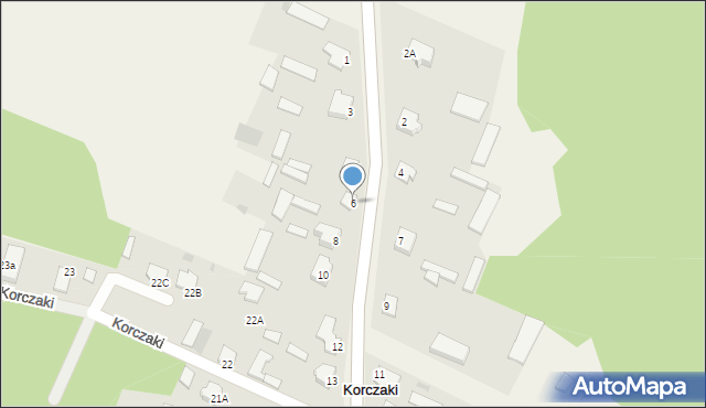Korczaki, Korczaki, 6, mapa Korczaki