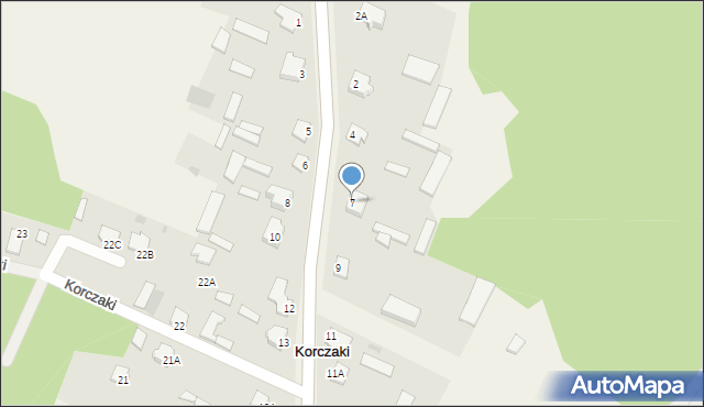 Korczaki, Korczaki, 7, mapa Korczaki