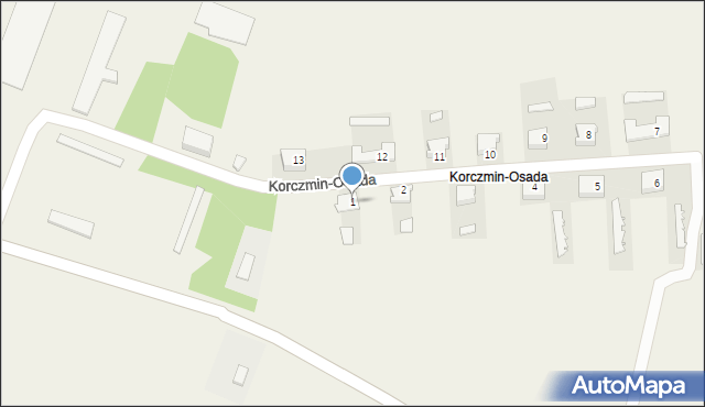 Korczmin-Osada, Korczmin-Osada, 1, mapa Korczmin-Osada