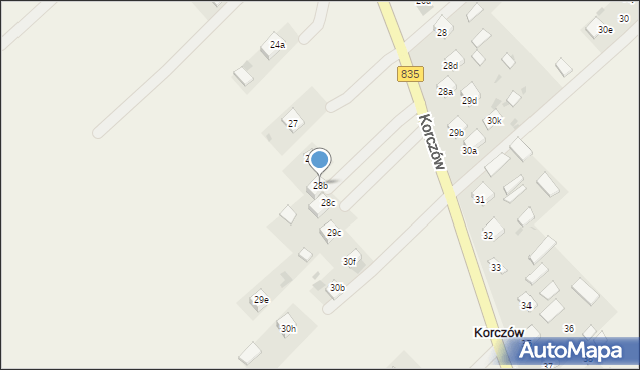 Korczów, Korczów, 28b, mapa Korczów
