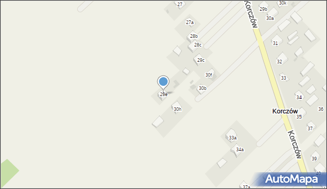 Korczów, Korczów, 29e, mapa Korczów