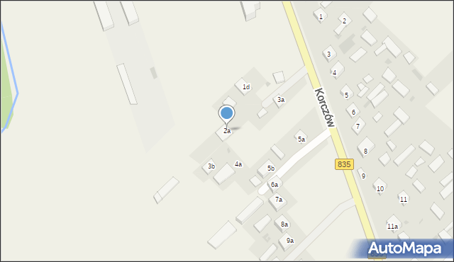 Korczów, Korczów, 2a, mapa Korczów