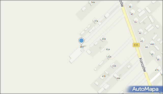 Korczów, Korczów, 39A, mapa Korczów