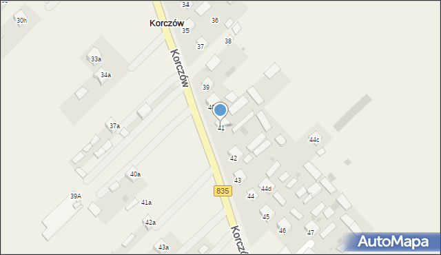 Korczów, Korczów, 41, mapa Korczów