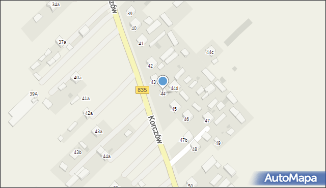 Korczów, Korczów, 44, mapa Korczów