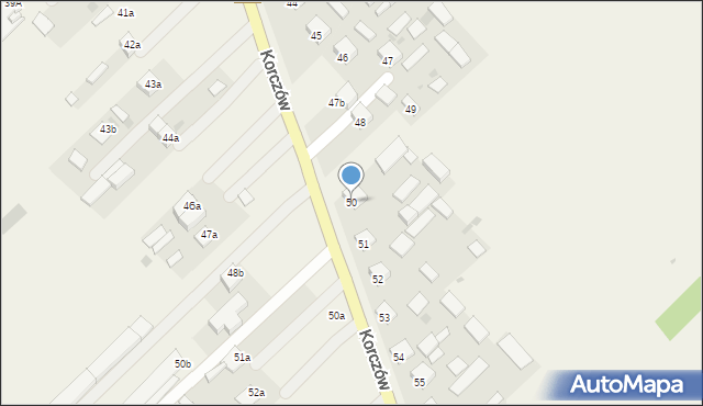 Korczów, Korczów, 50, mapa Korczów