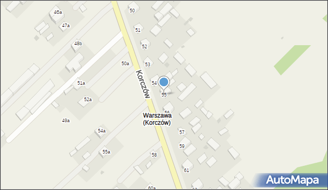 Korczów, Korczów, 55, mapa Korczów