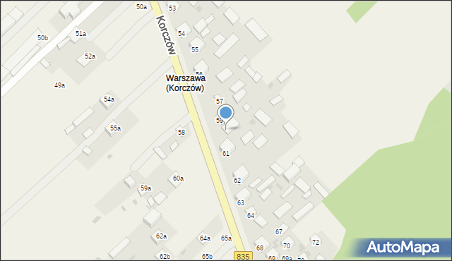 Korczów, Korczów, 60, mapa Korczów
