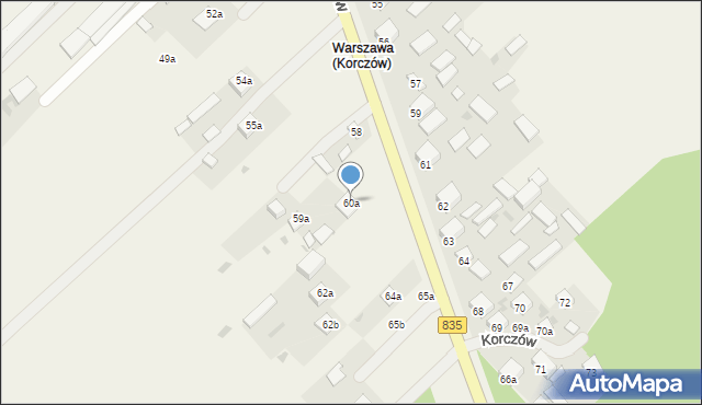 Korczów, Korczów, 60a, mapa Korczów