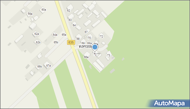 Korczów, Korczów, 71, mapa Korczów