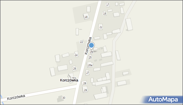 Korczówka, Korczówka, 23, mapa Korczówka