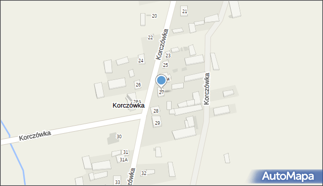 Korczówka, Korczówka, 27, mapa Korczówka