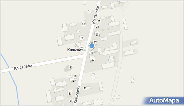 Korczówka, Korczówka, 28, mapa Korczówka