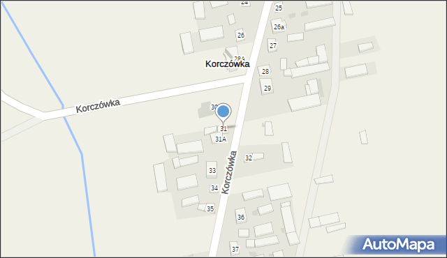 Korczówka, Korczówka, 31, mapa Korczówka