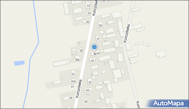 Korczówka, Korczówka, 39, mapa Korczówka