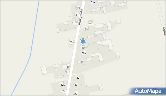 Korczówka, Korczówka, 58, mapa Korczówka