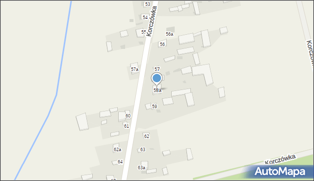 Korczówka, Korczówka, 58a, mapa Korczówka