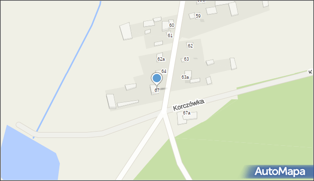 Korczówka, Korczówka, 67, mapa Korczówka