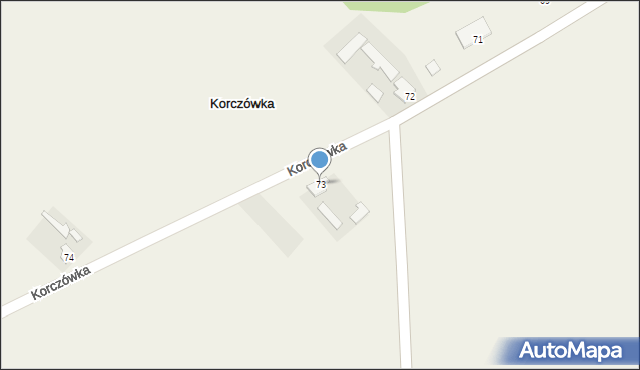 Korczówka, Korczówka, 73, mapa Korczówka