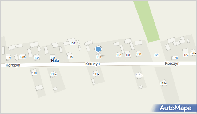 Korczyn, Korczyn, 133, mapa Korczyn