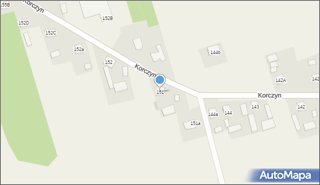 Korczyn, Korczyn, 151, mapa Korczyn