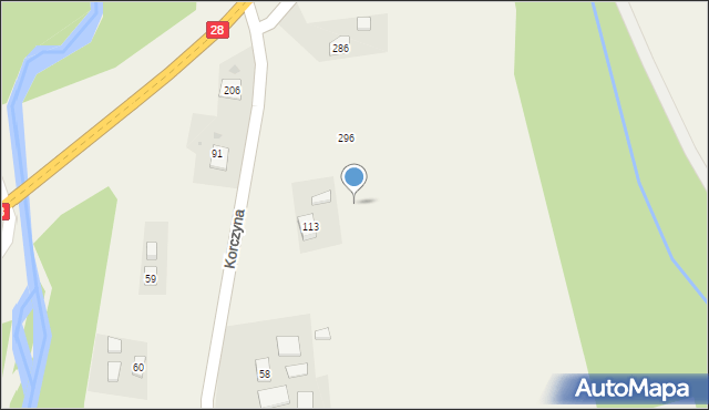 Korczyna, Korczyna, 113a, mapa Korczyna