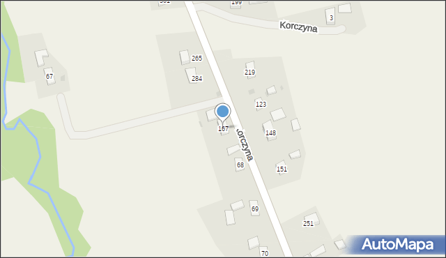 Korczyna, Korczyna, 167, mapa Korczyna