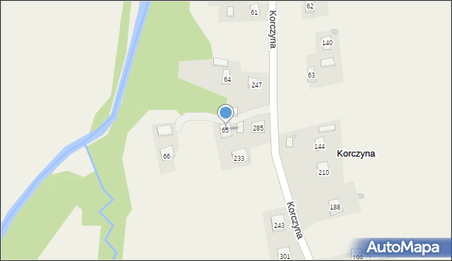 Korczyna, Korczyna, 65, mapa Korczyna