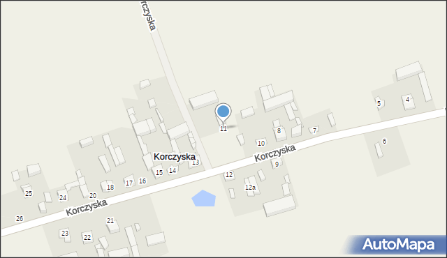 Korczyska, Korczyska, 11, mapa Korczyska