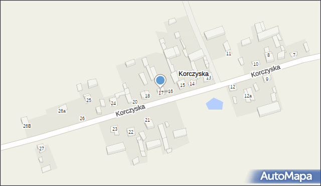Korczyska, Korczyska, 17, mapa Korczyska