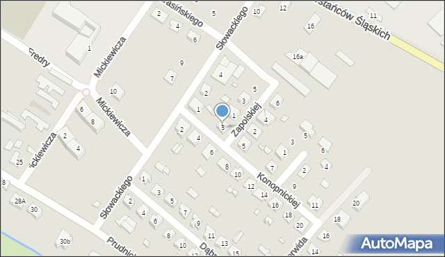 Korfantów, Konopnickiej Marii, 3, mapa Korfantów