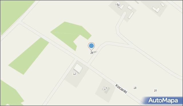 Korfowe, Kocanki, 26, mapa Korfowe