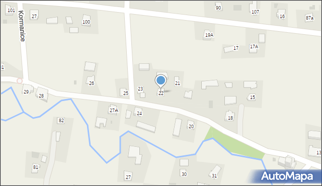 Kormanice, Kormanice, 22, mapa Kormanice