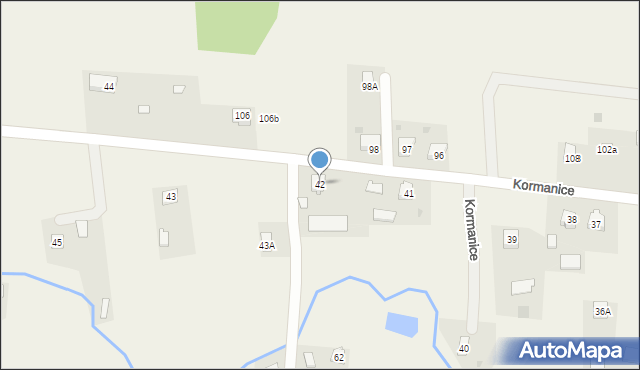 Kormanice, Kormanice, 42, mapa Kormanice