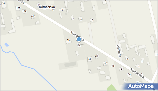 Kornaciska, Kornaciska, 7A, mapa Kornaciska
