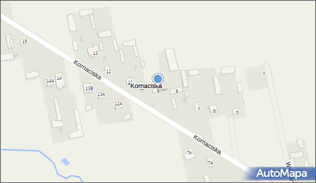 Kornaciska, Kornaciska, 9, mapa Kornaciska