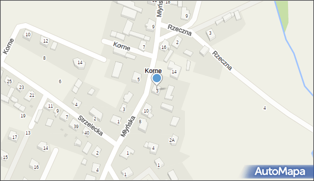 Korne, Korne, 3, mapa Korne