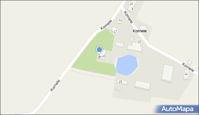 Kornele, Kornele, 16, mapa Kornele