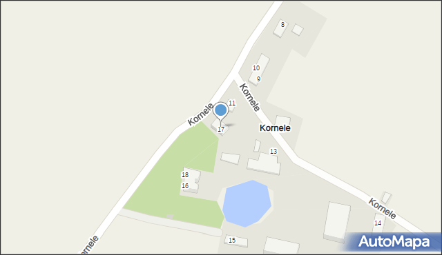 Kornele, Kornele, 17, mapa Kornele