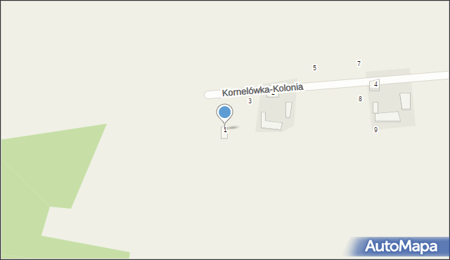 Kornelówka-Kolonia, Kornelówka-Kolonia, 1, mapa Kornelówka-Kolonia