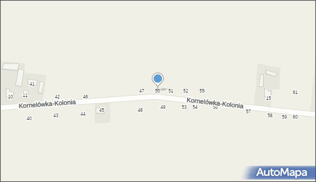 Kornelówka-Kolonia, Kornelówka-Kolonia, 50, mapa Kornelówka-Kolonia