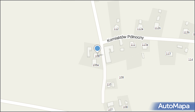 Korniaktów Północny, Korniaktów Północny, 106, mapa Korniaktów Północny