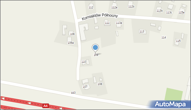 Korniaktów Północny, Korniaktów Północny, 109, mapa Korniaktów Północny