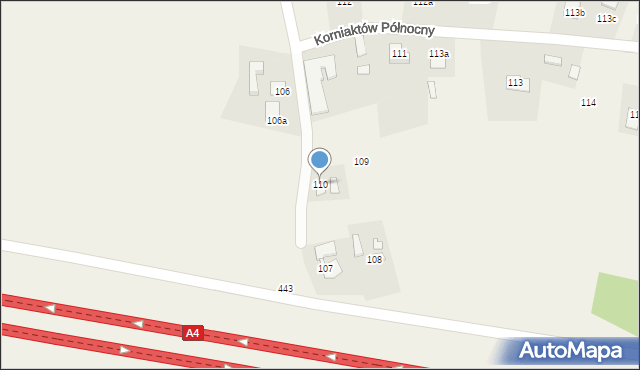 Korniaktów Północny, Korniaktów Północny, 110, mapa Korniaktów Północny
