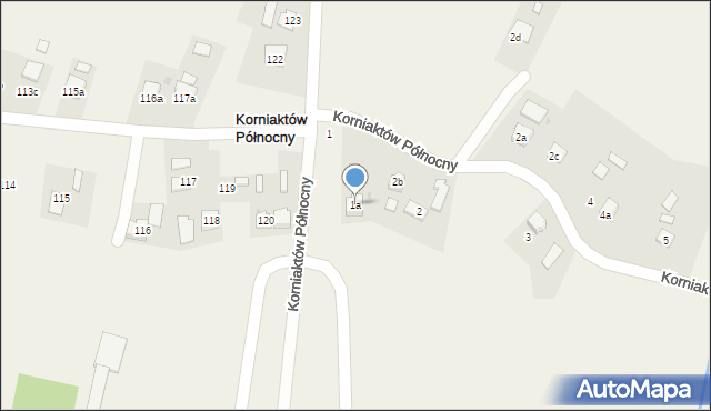 Korniaktów Północny, Korniaktów Północny, 1a, mapa Korniaktów Północny