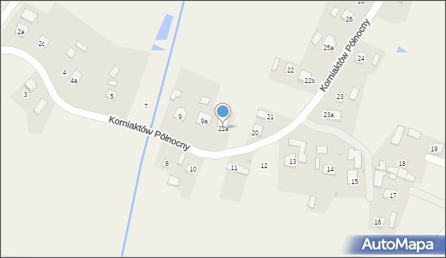 Korniaktów Północny, Korniaktów Północny, 22a, mapa Korniaktów Północny