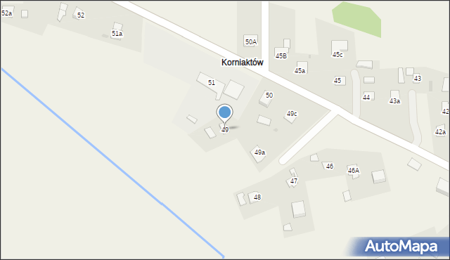 Korniaktów Północny, Korniaktów Północny, 49, mapa Korniaktów Północny