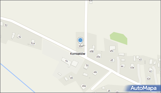 Korniaktów Północny, Korniaktów Północny, 50A, mapa Korniaktów Północny