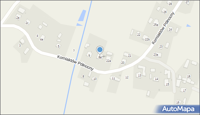 Korniaktów Północny, Korniaktów Północny, 9a, mapa Korniaktów Północny