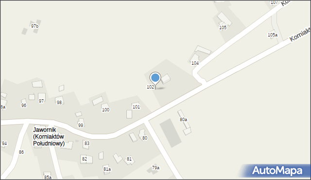 Korniaktów Południowy, Korniaktów Południowy, 103, mapa Korniaktów Południowy